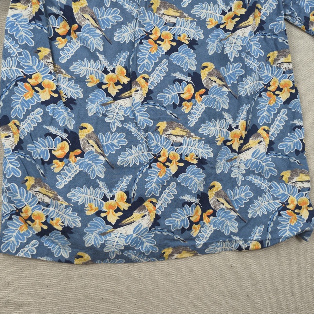 Patagonia Pataloha Hawaiian Shirt Mens Smal Blue Floral Camp Collar - Picture 10 of 11